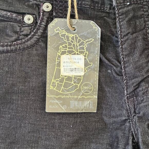 Stitch's Arizona Black Corduroy Button Fly Straight Leg Denim Jeans 28 NWT $219 - Picture 9 of 9